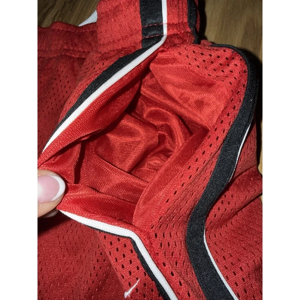 Nike Boys XL‎ Men's Small Y2K Track Pants Mesh Gray tag Red Black White Stripe